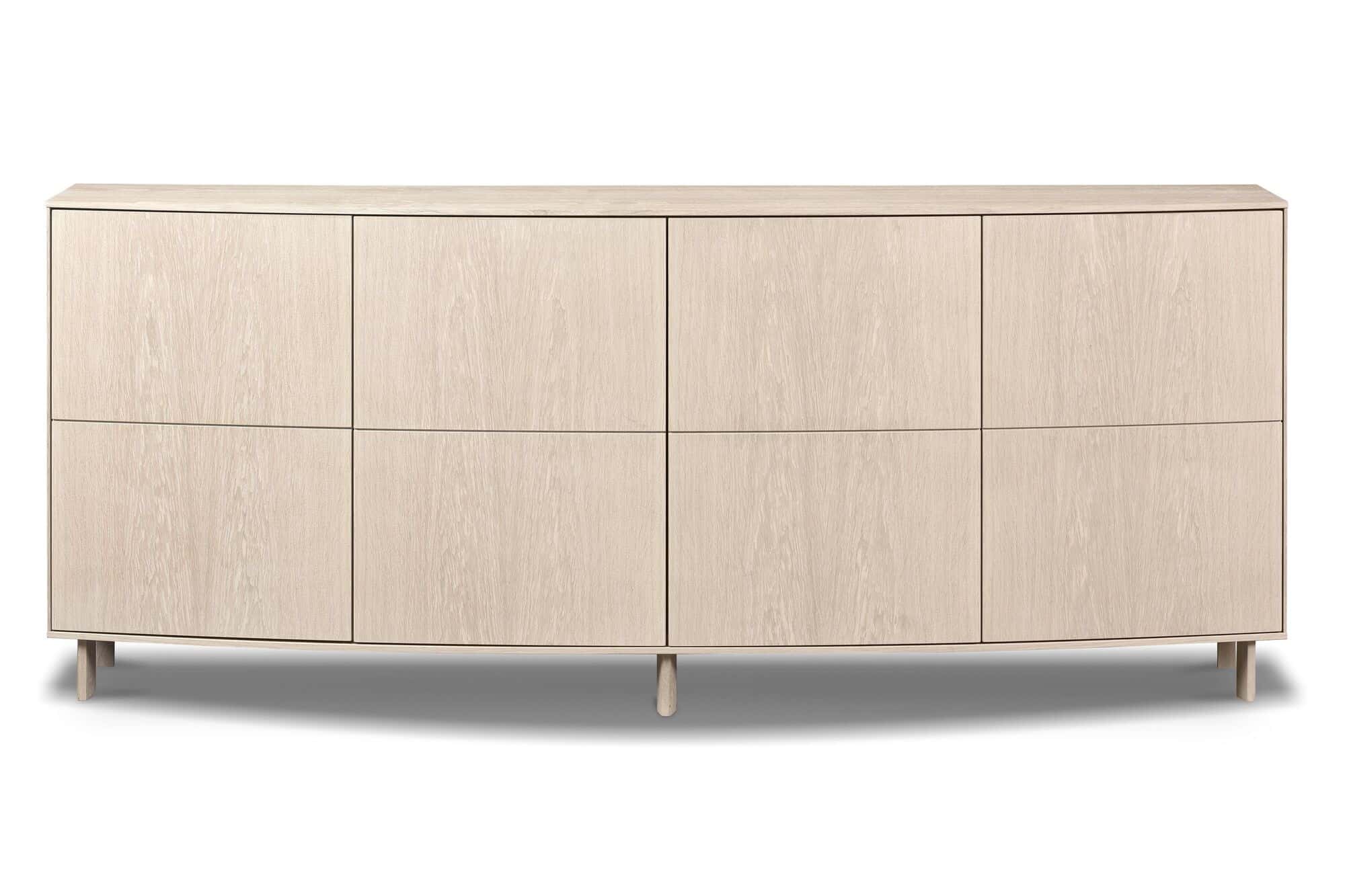 Sideboard Esszimmer Eiche weiss geölt und leicht gebogen - Sideboard Farum 2