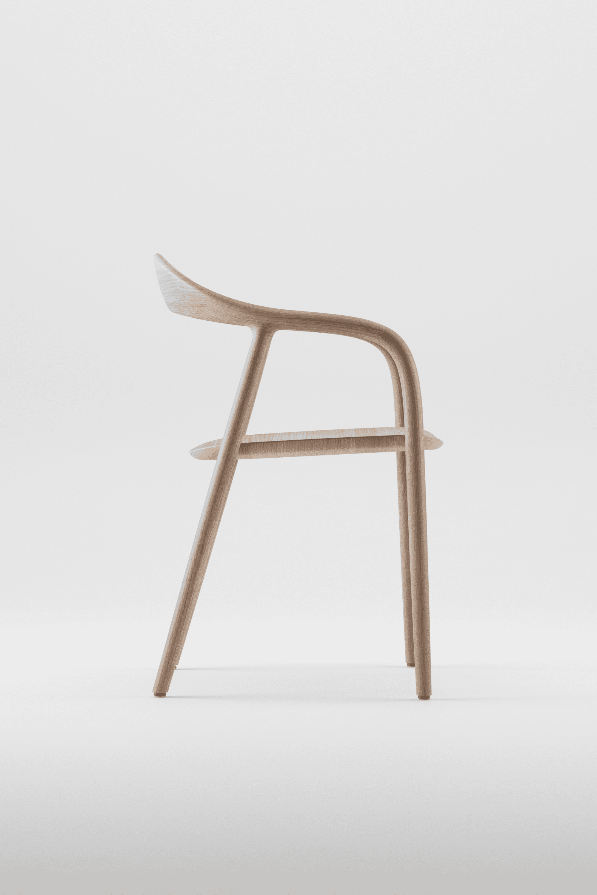 Designer Holzstuhl mit Armlehnen - Neva