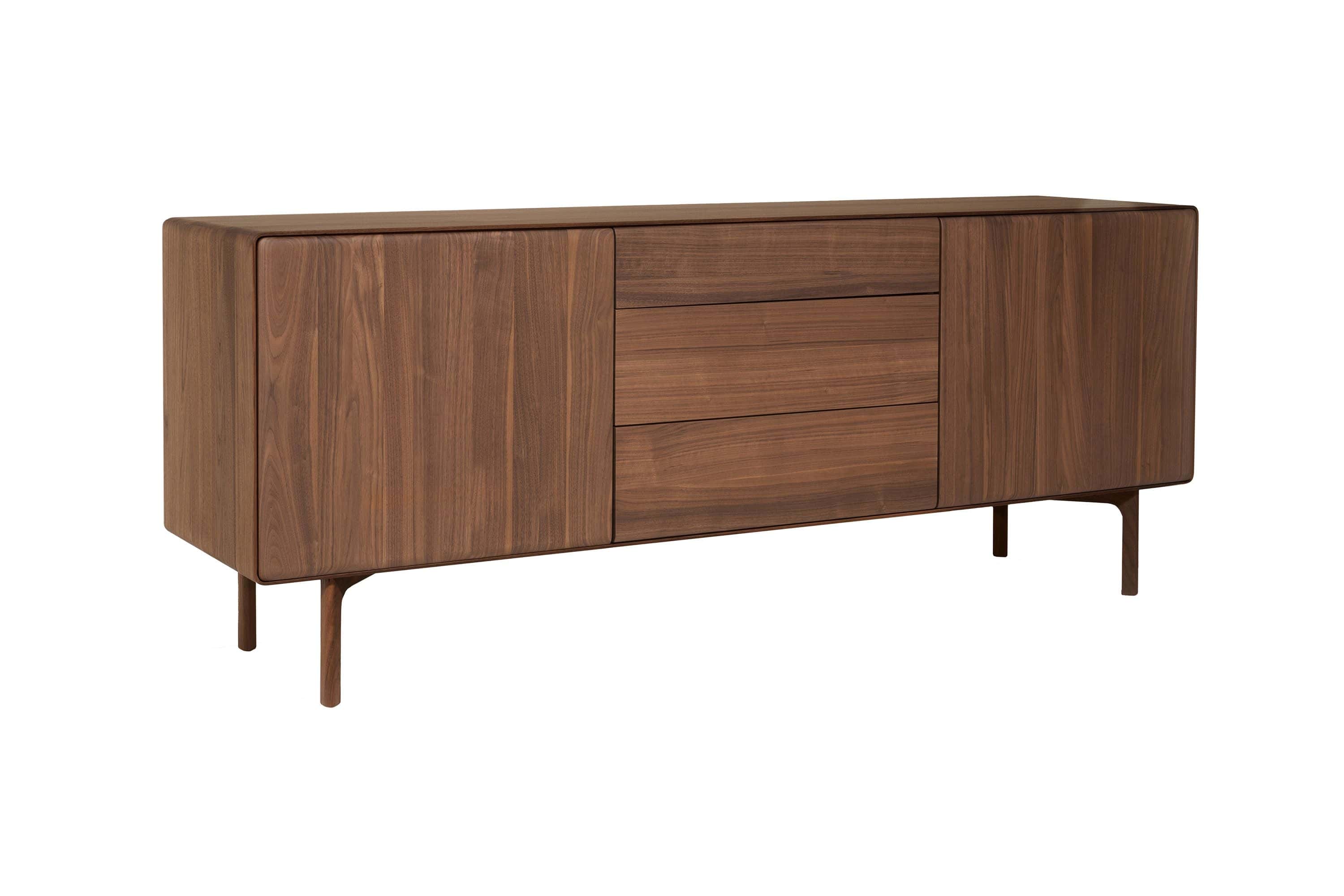 Sideboard in Nussbaum mit Türen und Schubladen selbst konfigurieren - Sideboard Heerlen