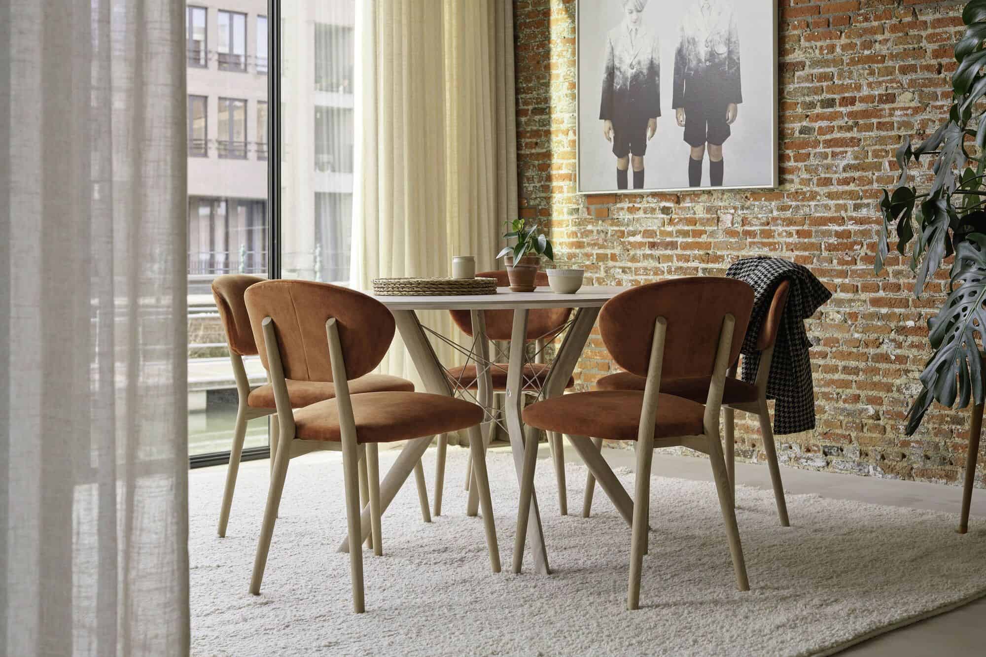 Esstischstuhl Holzbeine